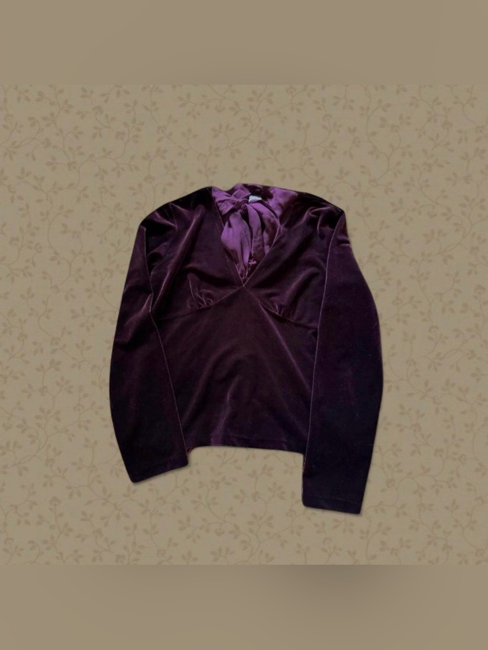 True Vintage Hanky Panky Deep Plum Velvet Blouse